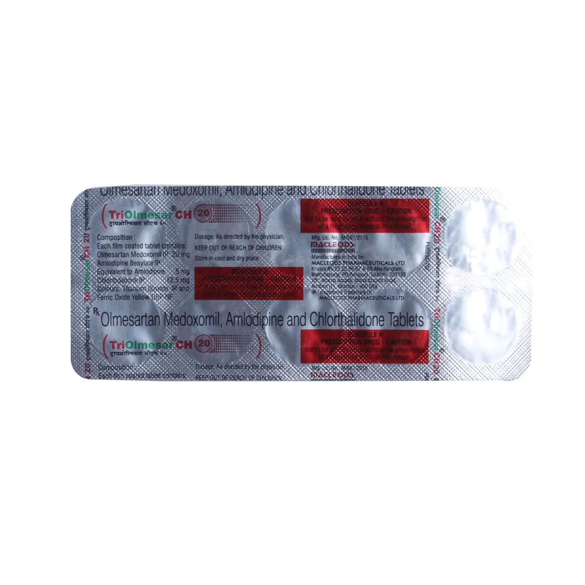 Triolmesar Ch 20/5/12.5 Mg Tablet 10