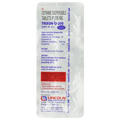 Trixon O 200 Mg Tablet 10
