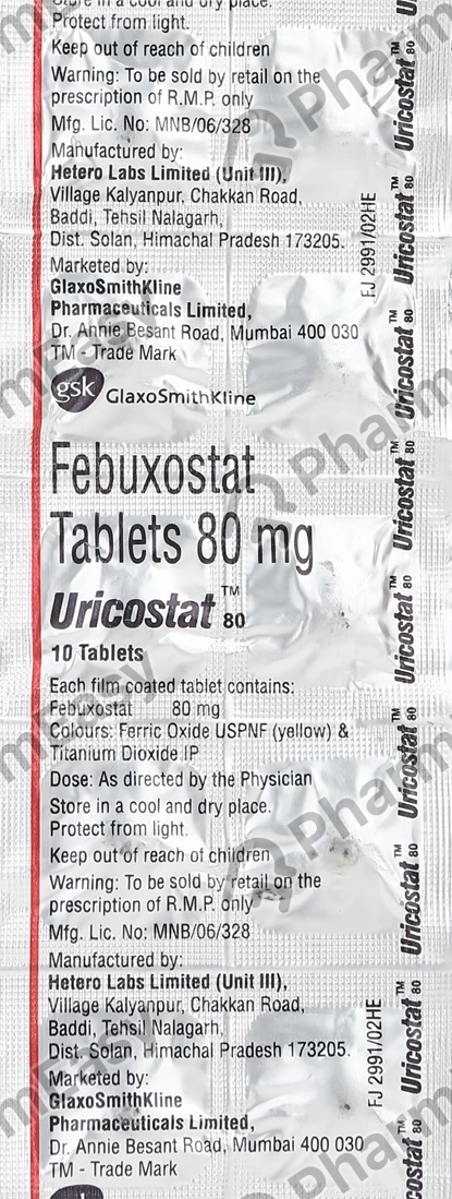 Uricostat 80 Mg Tablet 10