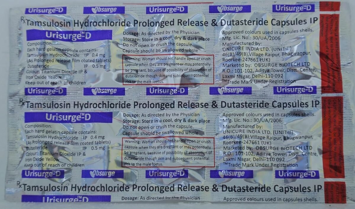Urisurge D 0.4/0.5 Mg Capsule 10