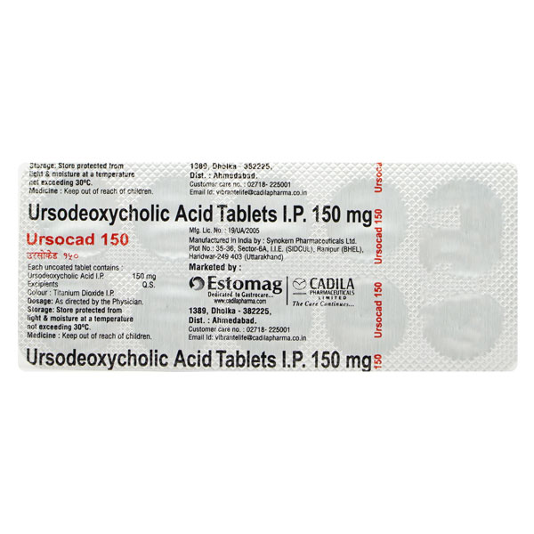 Ursocad 150 Mg Tablet 10