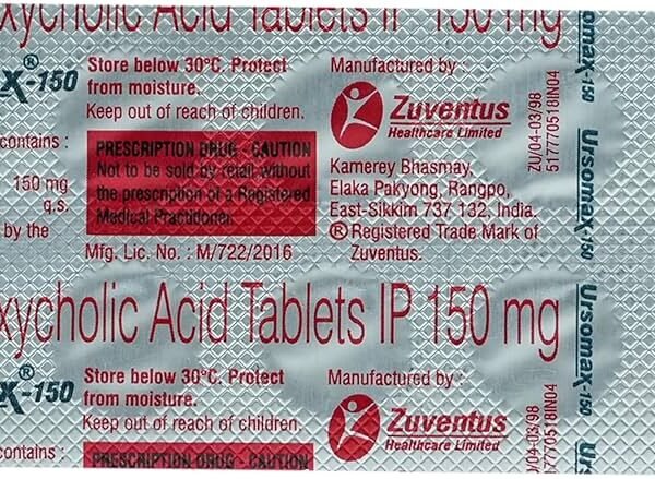 Ursomax 150 Mg Tablet 10