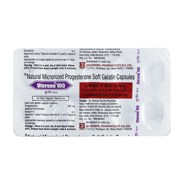 Uterone 100 Mg Capsule 10