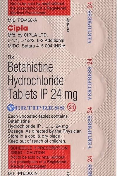 Vertipress 24 Mg Tablet 10