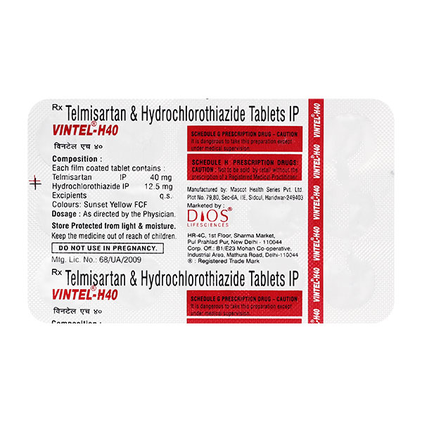 Vintel H 40 Mg Tablet 10