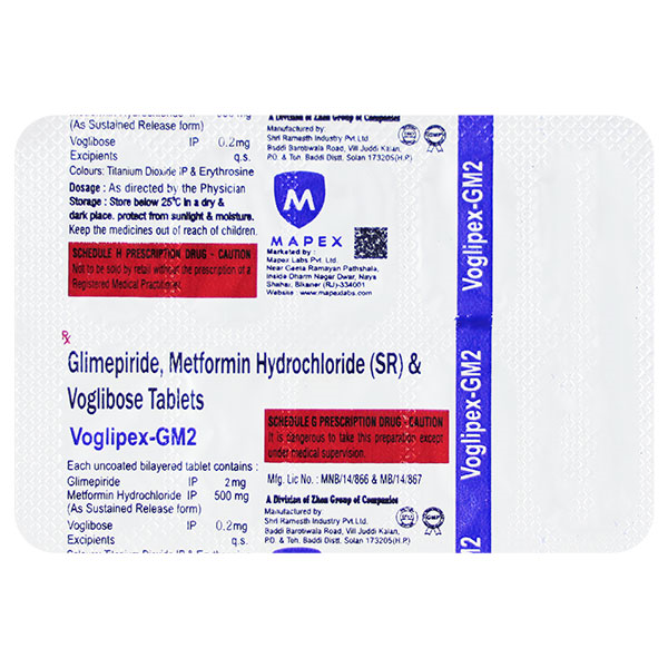 Vogipax Gm 2/500/2 Mg Tablet 10