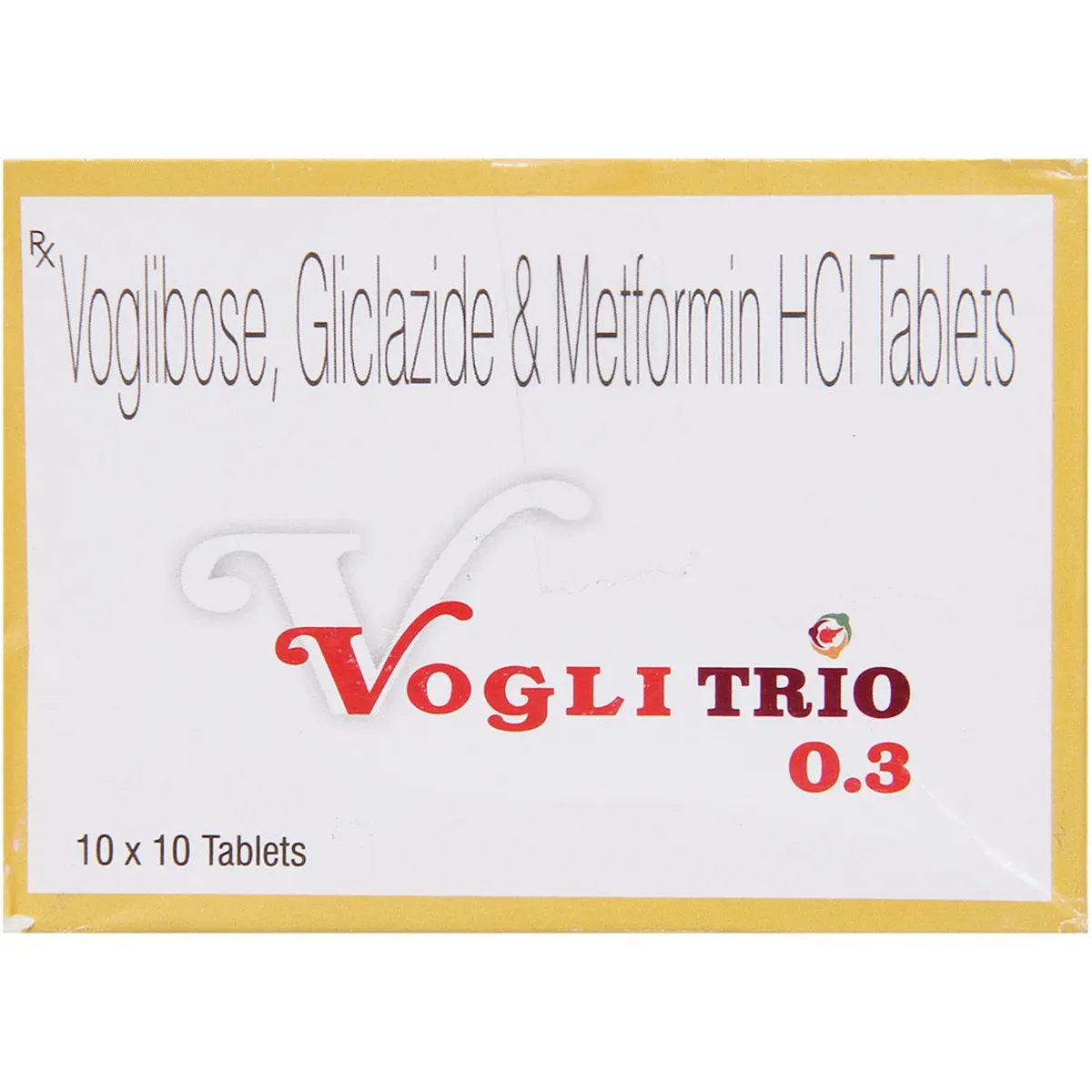 Vogli Trio 0.3/500/80 Mg Tablet 10