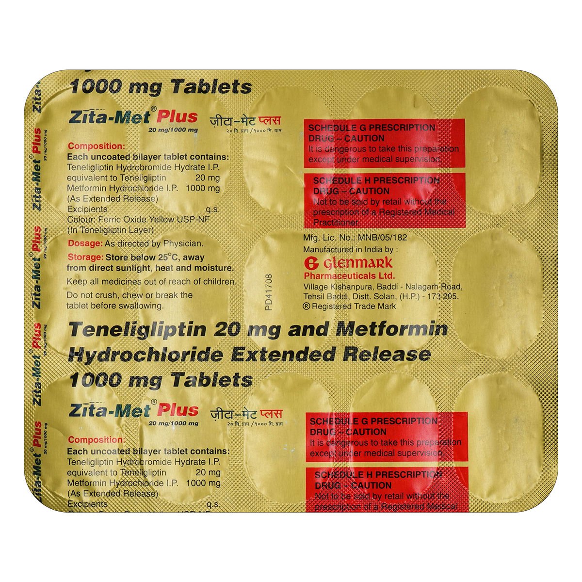Zitamet Plus 20/1000 Mg Tablet 15