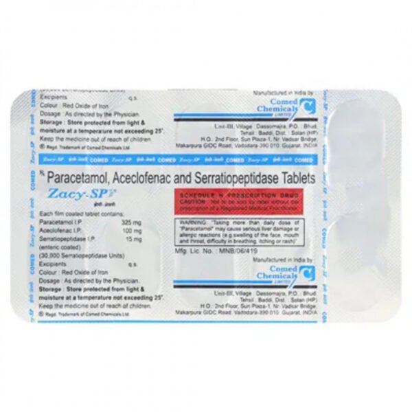 Zacy 100/500/250 Mg Tablet Mr 10