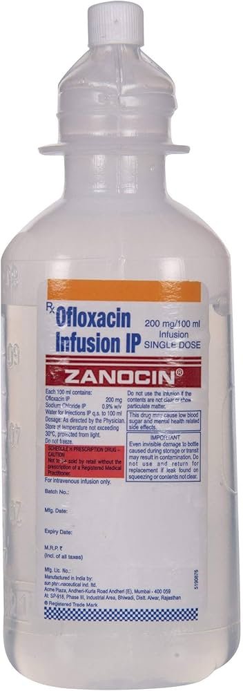 Zanocin 200 Mg Infusion 100 Ml