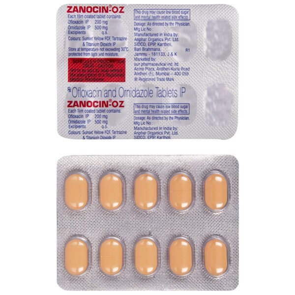 Zanocin Oz 200/500 Mg Tablet 10