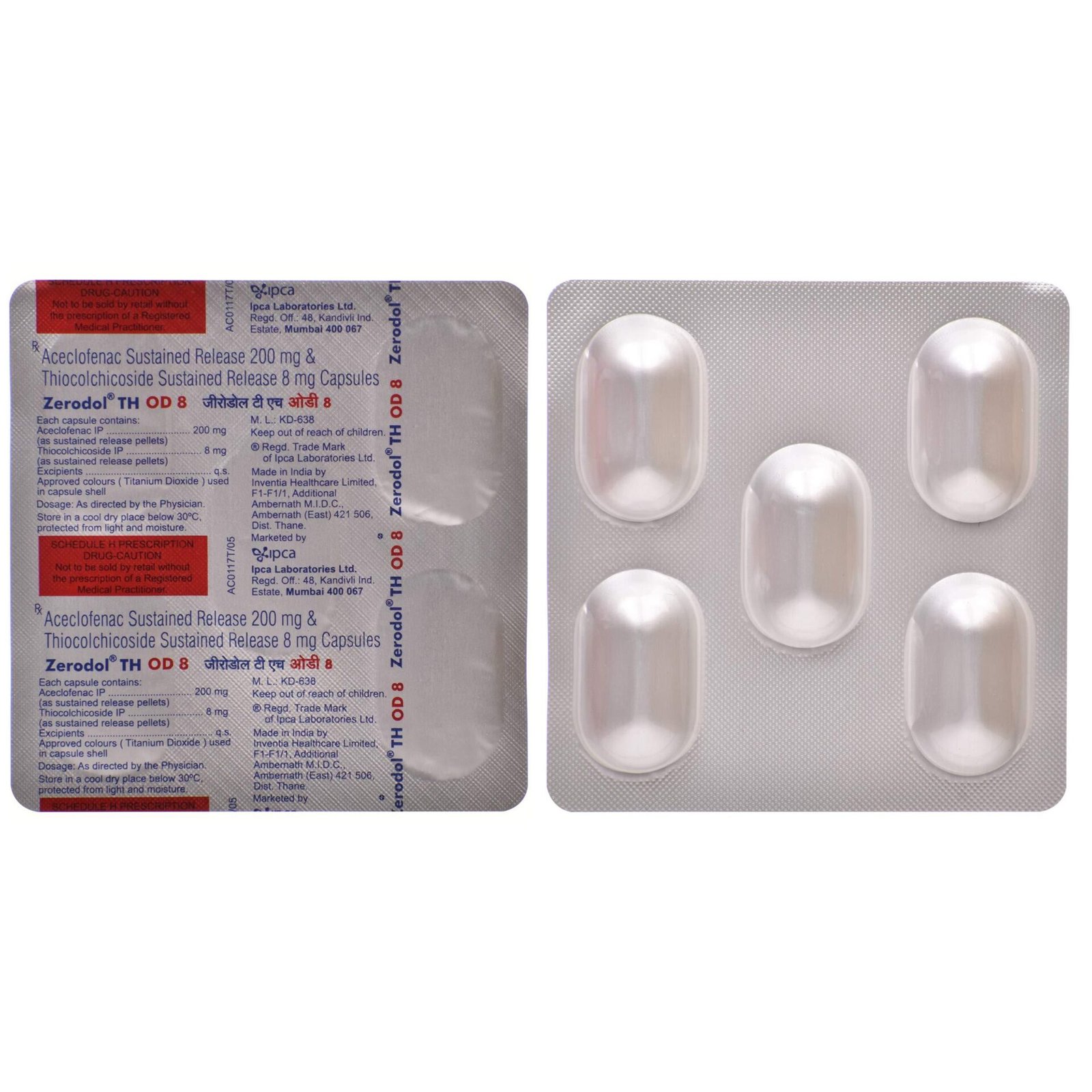 Zerodol Th Od 8/100 Mg Capsule Sr 10