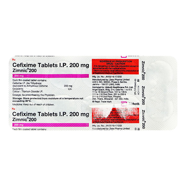 Zimnic Dx 200/500/90 Mg Tablet 10