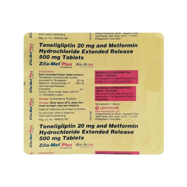 Zitamet Plus 20/500 Mg Tablet 10