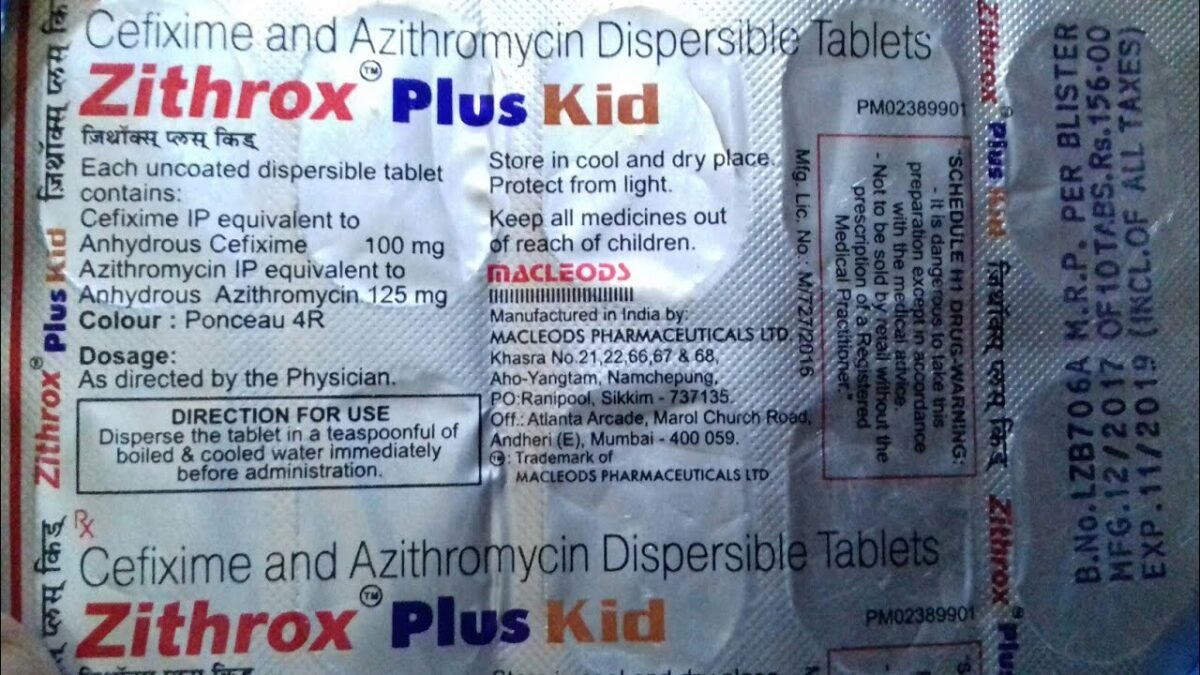 Zithrox Plus Kid 100/125 Mg Tablet 10