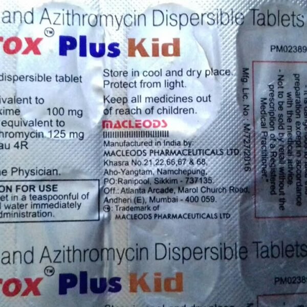 Zithrox Plus Kid 100/125 Mg Tablet 10