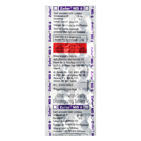 Zofer Md 8 Mg Tablet Md 10