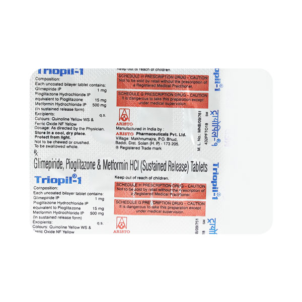 Tripill 1/500/10 Mg Tablet 10