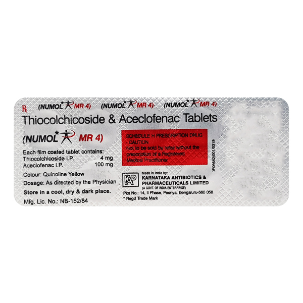Numol Mr 4/100 Mg Tablet Mr 10
