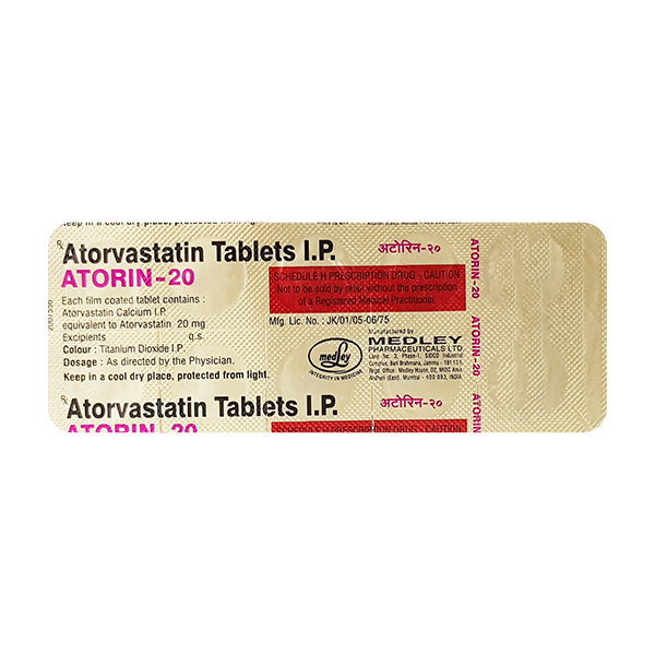 Atorin 20 Mg Tablet 10