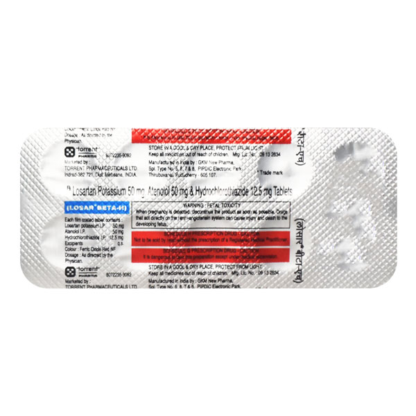 Losar Beta-H 50/50/12.5 Mg Tablet 10