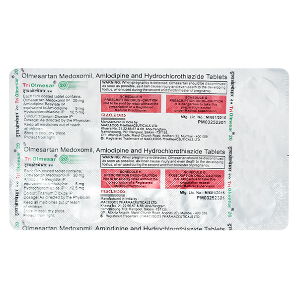 Tri Olmesar 20/5/12.5 Mg Tablet 10