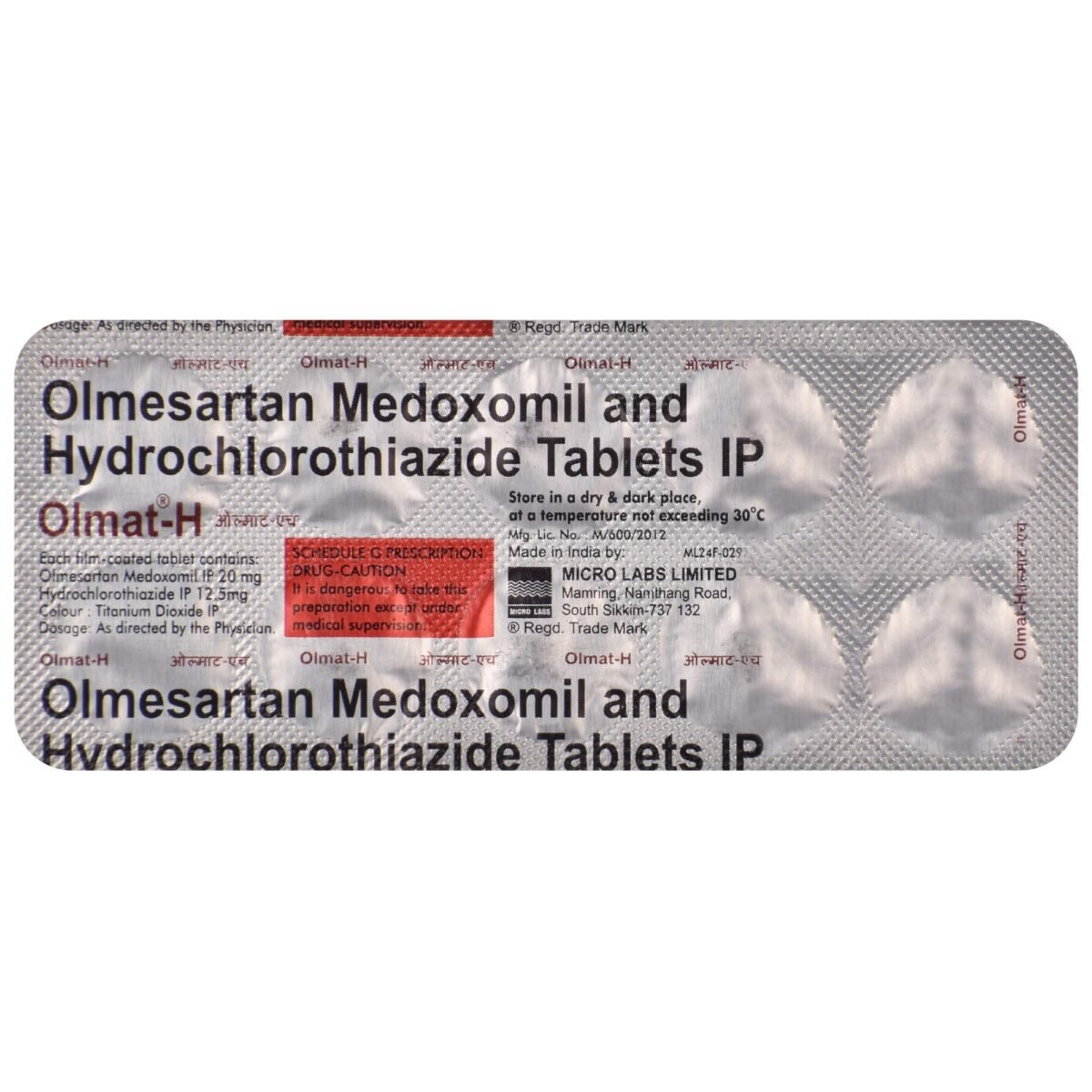 Olmat H 20/12.5 Mg Tablet 10