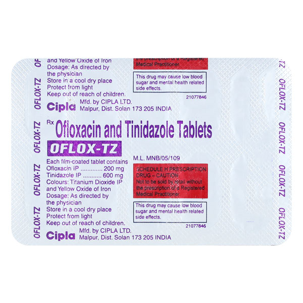 Oflox Tz 200/600 Mg Tablet 10