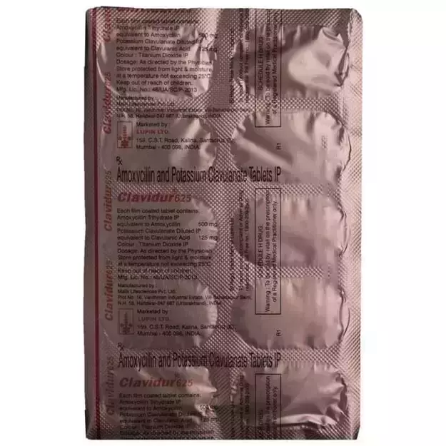 Clavidur 250/125 Mg Tablet 10