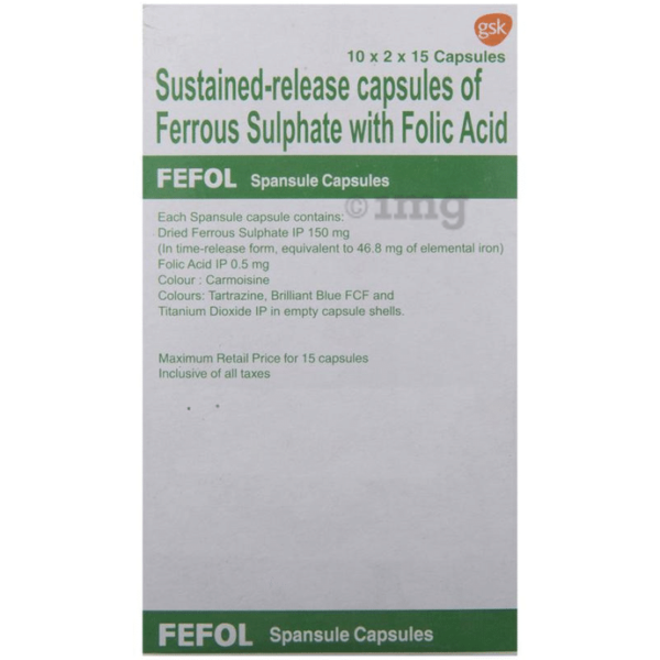 Fefol Spans 150/0.5 Mg Capsule 30