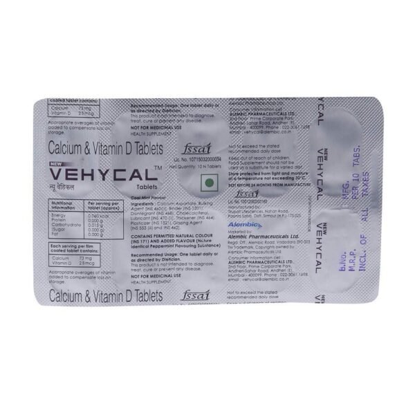 New Vehycal 560/73 Mg Tablet 10