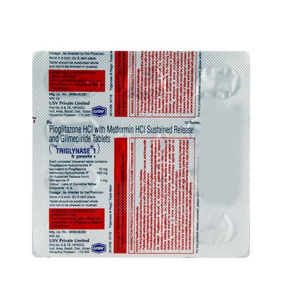 Triglynase V 0.2/500/1 Mg Tablet 10