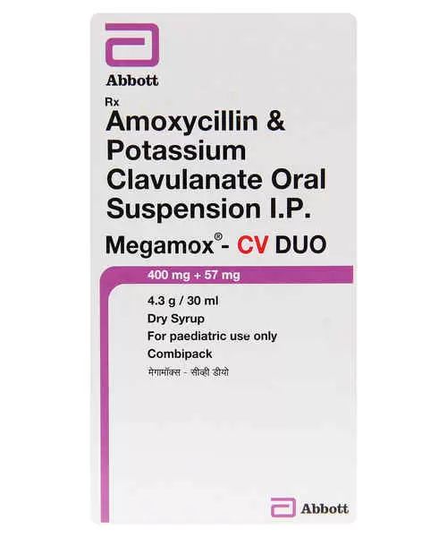 Megamox Cv Duo 250/56.8 Mg Dry Syrup 30 Ml