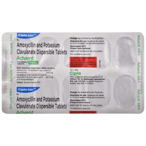 Advent 200/28.5 Mg Tablet Dt 10
