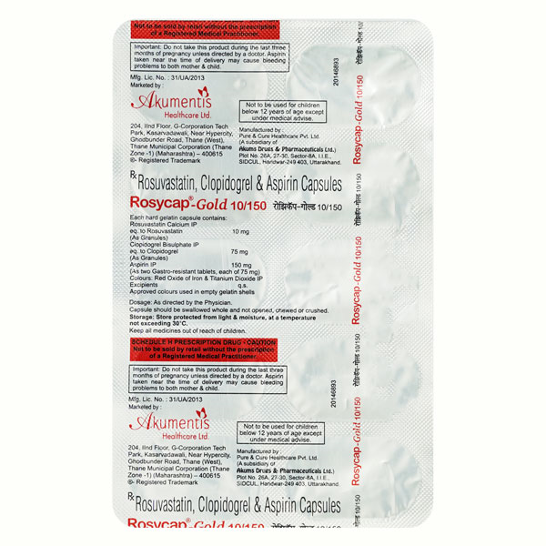 Rosycap Gold 150/10/75 Mg Capsule 10