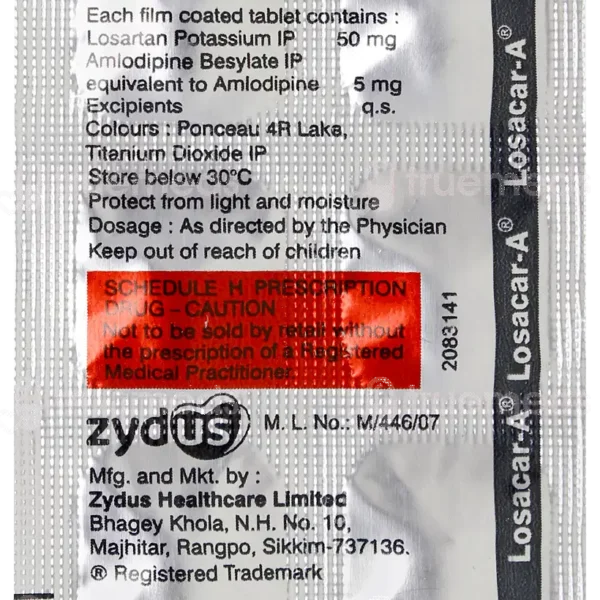 Losacar A 50/5 Mg Tablet 10
