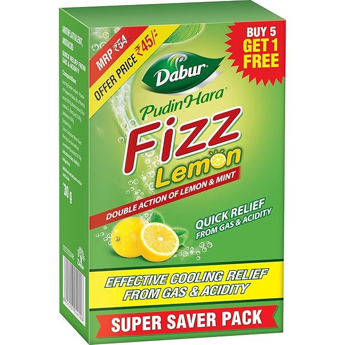 Dabur Pudin Hara Lemon Fizz - 5g x 6 Sachets
