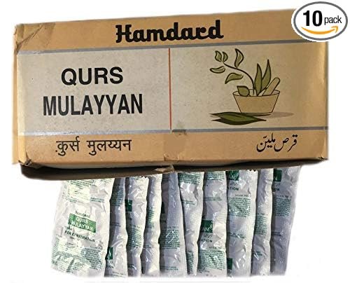 Hamdard Qurs Mulayyan tab. Pack Of 10 (4 tab. Each)