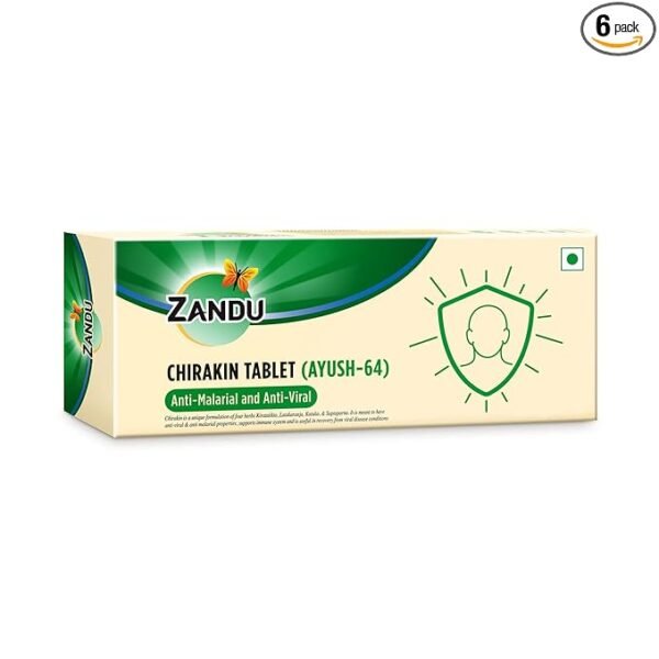 Zandu Chirakin Tablets (Ayush 64) - Pack of 10 Tablets x 6 Strips