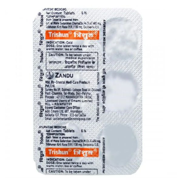 Zandu Trishun Tablet 6's